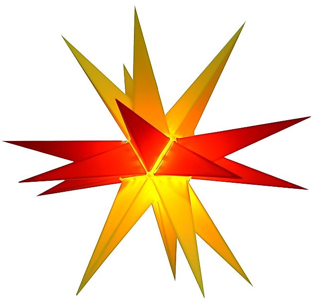 Guru-Shop LED-Stern für außen Melchior Outdoor II zweifarbig gelb/rot, sehr günstig online kaufen
