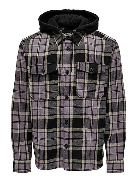 ONLY & SONS Blouson Shacket Karierte ONSMILO ONSMILO LIFE OVR JERSEY HOOD L günstig online kaufen