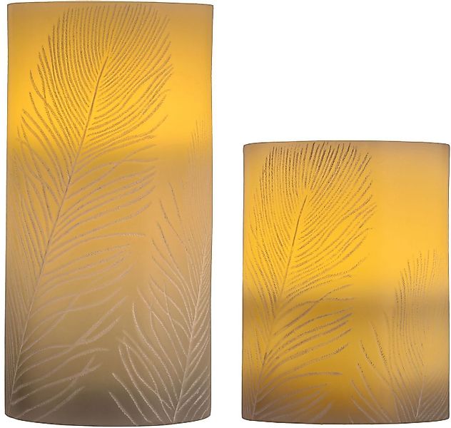 Pauleen LED Dekolicht LED-Kerze Cosy Feather, 2er Set, Wachskerze mit Timer günstig online kaufen