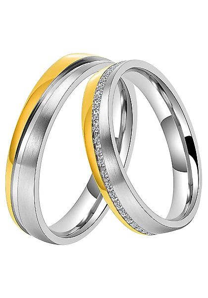 DOOSTI Trauring Schmuck Geschenk Edelstahl Trauring günstig online kaufen