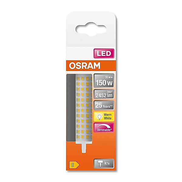 Osram LED-Leuchtmittel R7S Röhrenform 19 W 2452 lm 11,8 x 2,8 cm (H x Ø) günstig online kaufen