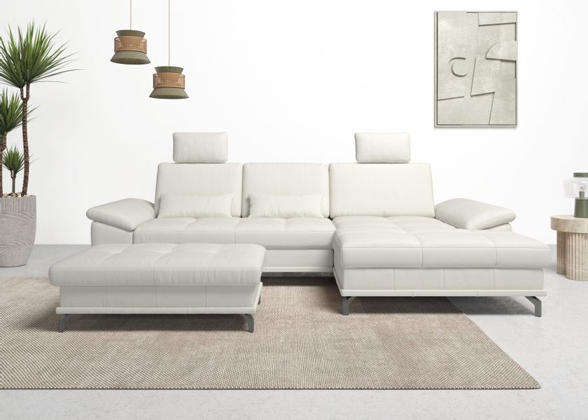 PLACES OF STYLE Ecksofa "Costello L-Form, B: 301 cm mit Sitztiefen-, Armtei günstig online kaufen