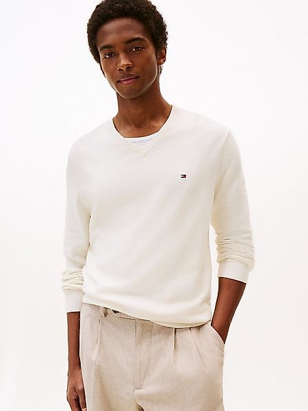 Tommy Hilfiger Strickpullover ESSENTIAL COTTON V NECK mit V-Ausschnitt und günstig online kaufen
