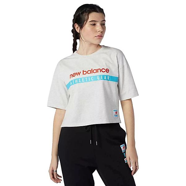 New Balance Essentials Field Day Boxy Kurzarm T-shirt L Sea Salt Heather günstig online kaufen