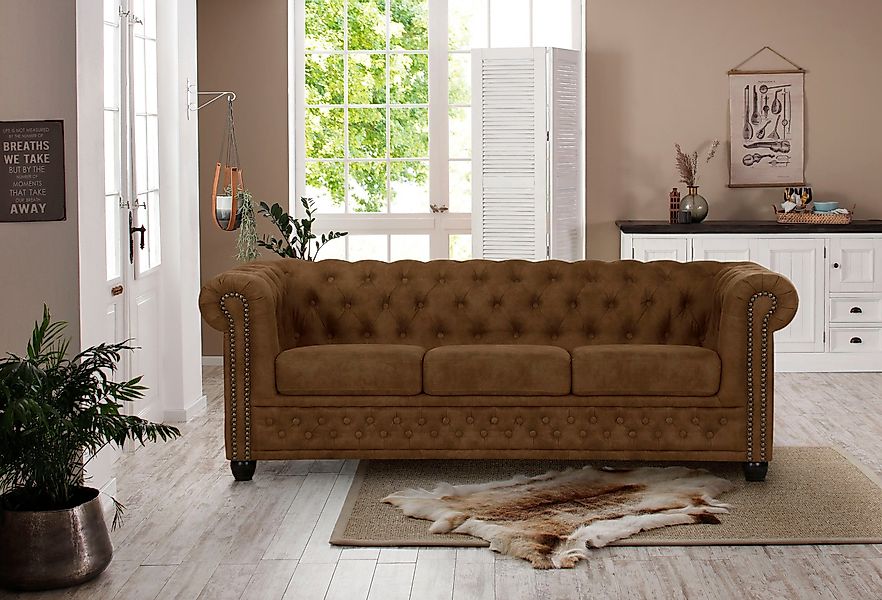 Home affaire Chesterfield-Sofa Rysum, Chesterfield-Optik, in günstig online kaufen