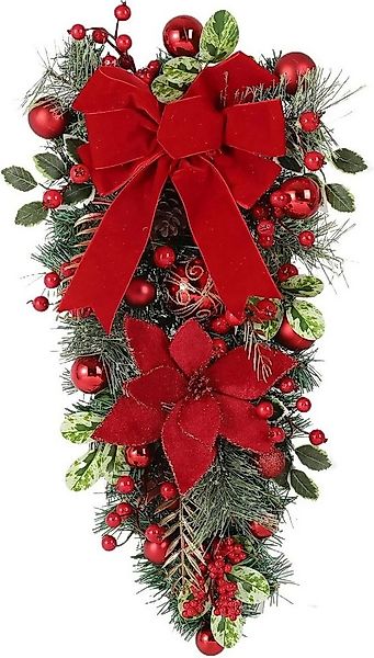 Kunstkranz Dekorative Girlande in Tropfenform, Weihnachtsgirlande, CLTYQ, r günstig online kaufen