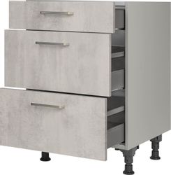 nobilia Unterschrank ""Riva", vormontiert, mit höhenverstellbaren Sockelfüß günstig online kaufen