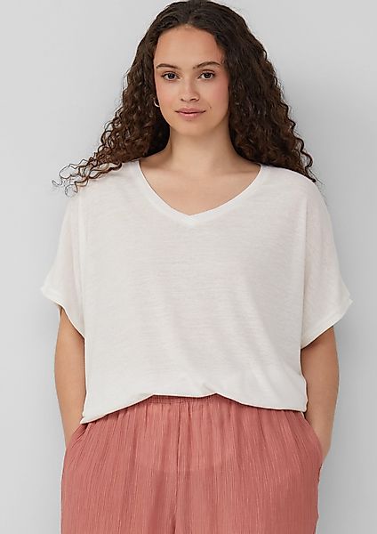 QS Kurzarmshirt Locker geschnittenes T-Shirt aus günstig online kaufen