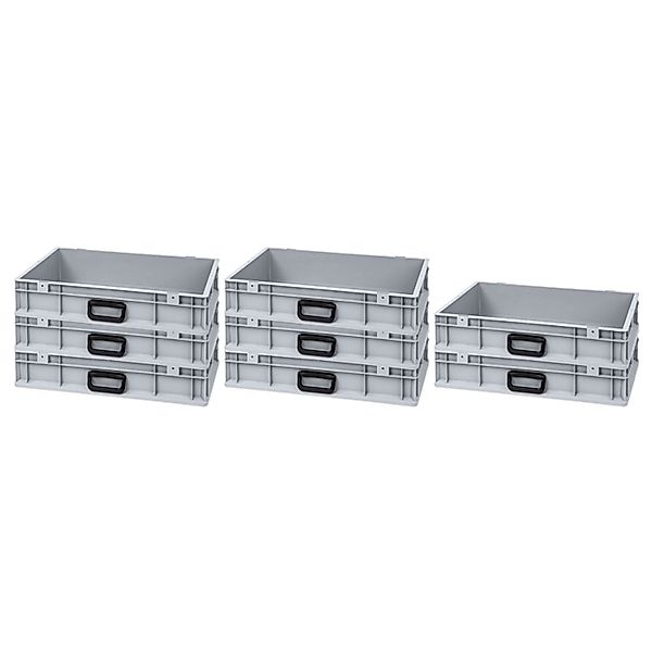 PROREGAL Spar Set 8x Eurobox Nextgen Portable Uno HxBxT 12 x 40 x 60 cm 23 günstig online kaufen