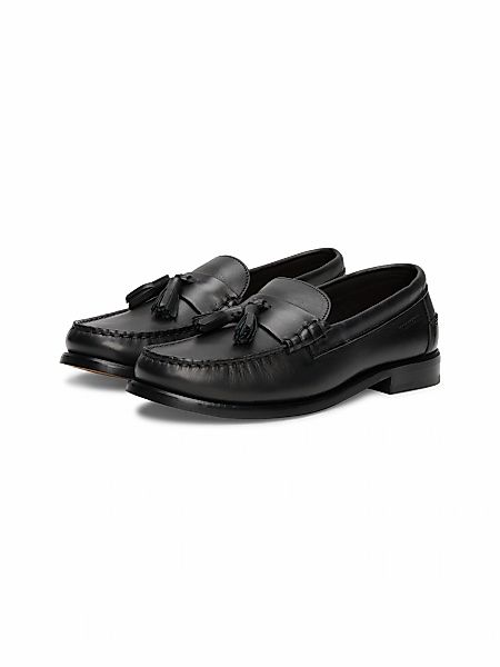 Tommy Hilfiger Slipper "HILFIGER TASSEL LTH LOAFER", Blockabsatz, Mokassin, günstig online kaufen