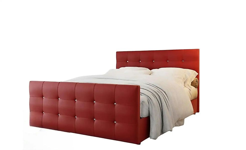 Boxbett Lederoptik  mit Stauraum Kleo ¦ rot ¦ Maße (cm): B: 140 H: 105 Bett günstig online kaufen