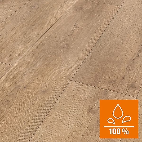 Classen XL Laminat 8 mm Wasserfest Eiche Graubraun günstig online kaufen