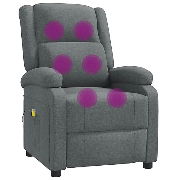 vidaXL Massagesessel Massagesessel Dunkelgrau Stoff (1-St) günstig online kaufen