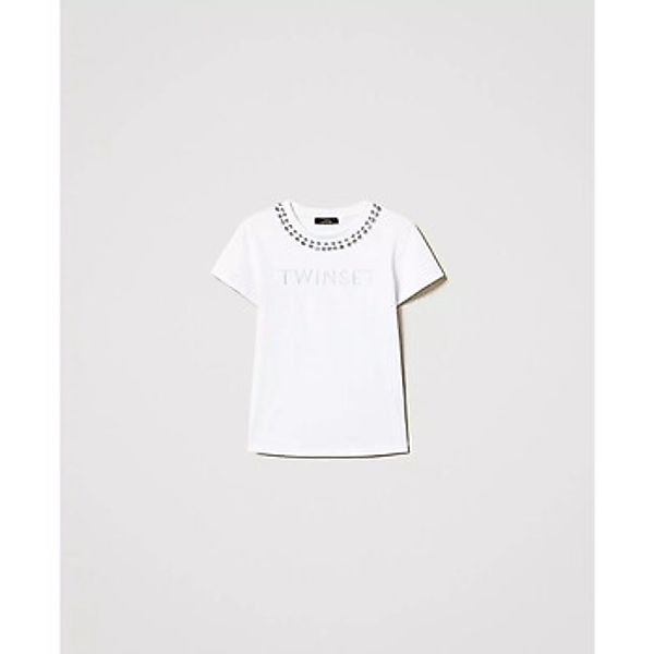 Twin Set  T-Shirt T-SHIRT CON RICAMO A MANO E LOGO Art. 251AP2161 günstig online kaufen