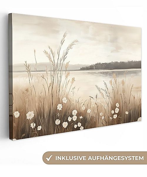 OneMillionCanvasses® Leinwandbild See - Wasser - Natur - Beige, Fotodruck ( günstig online kaufen