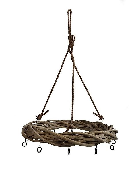 Spetebo Dekokranz Rattan Hängekranz - Ø ca. 35 cm, inkl. Kordel mit 12 Hake günstig online kaufen