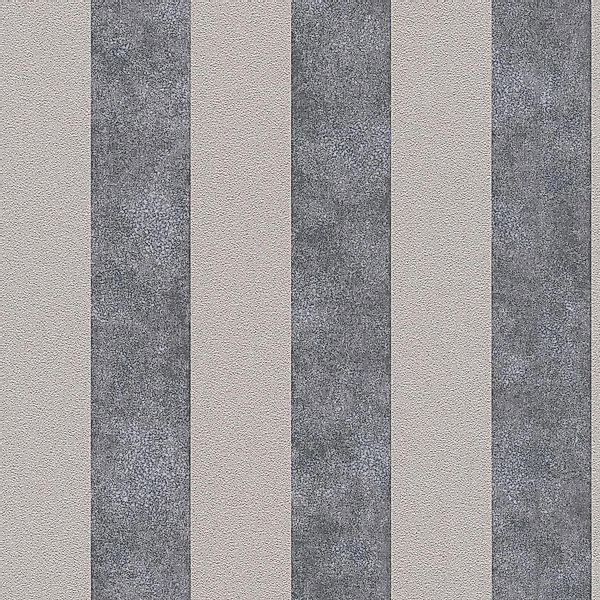 PROFHOME 372711-GU Streifen Tapete Glitzer schimmernd Schwarz Grau Beige 0, günstig online kaufen