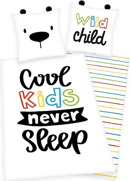Herding Young Collection Kinderbettwäsche »Cool kids never sleep«, (2 tlg.) günstig online kaufen