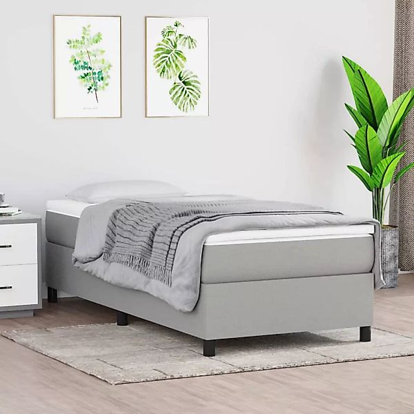 Vidaxl Boxspringbett Hellgrau 100x200 Cm Stoff günstig online kaufen