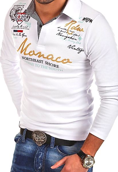 behype Poloshirt "MONACO", mit trendigen Stickereien günstig online kaufen
