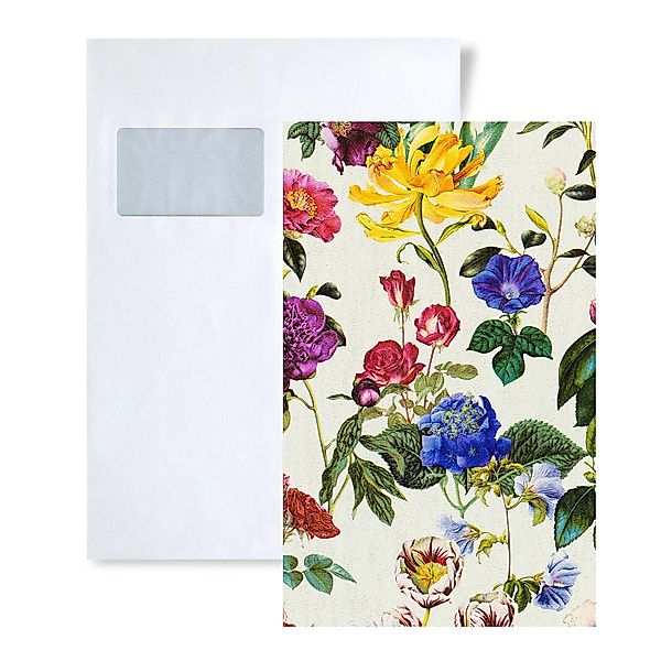 PROFHOME 1 MUSTERSTÜCK S-373361-GU DIN A4 MUSTER der Blumen Tapete günstig online kaufen