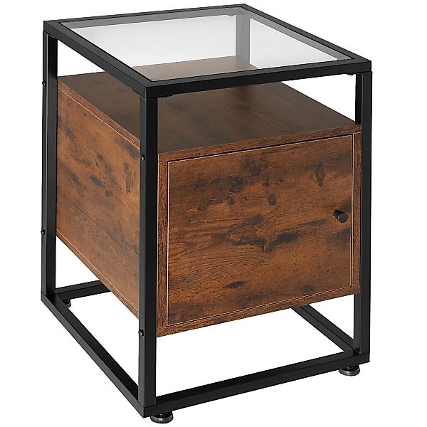 Nachttisch Dudley 40x43x60,5cm - Industrial Holz dunkel, rustikal günstig online kaufen