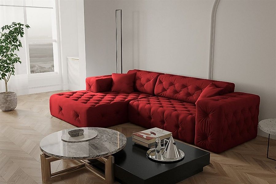 Fun Möbel Ecksofa Ecksofa Designersofa CHANTAL in Stoff Opera Velvet, Ottom günstig online kaufen