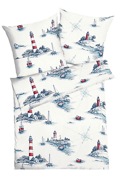 Kaeppel Bettwäsche Küstenflair, Seersucker, 2 teilig, günstig online kaufen