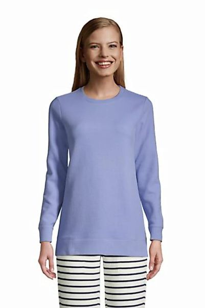 Shirt mit Waffelstruktur, Damen, Größe: 48-50 Normal, Blau, Baumwolle, by L günstig online kaufen