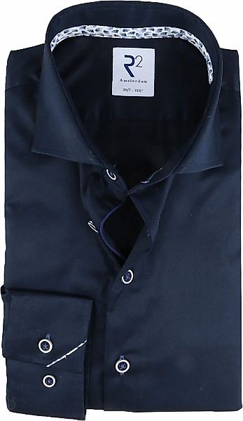 R2 Hemd Extra Long Sleeves Navy  - Größe 44 günstig online kaufen