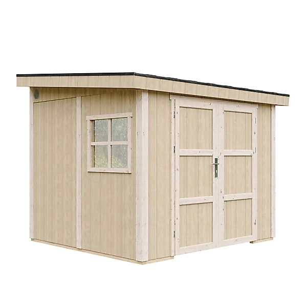 Timbela Premium-Paneel-Schuppen M938B Beige Braun 5,9 m² FSC® günstig online kaufen