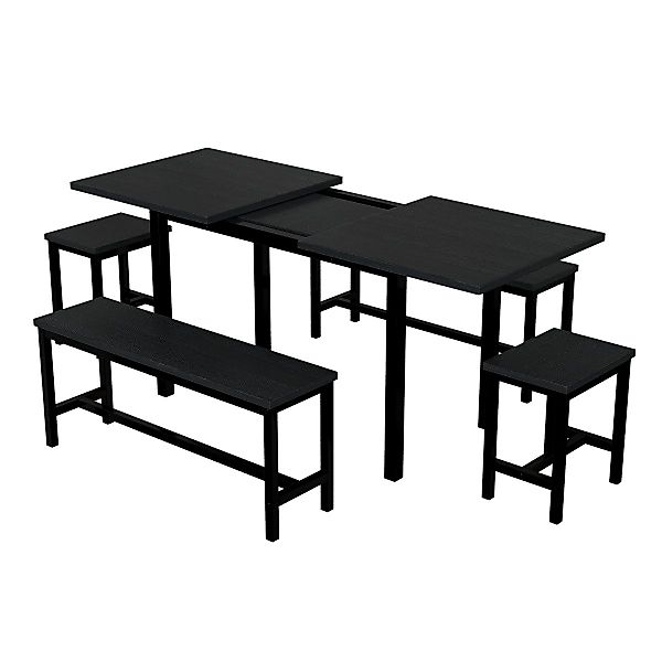IDEASY Essgruppe 5St. Esstisch-Set in schwarz, günstig online kaufen