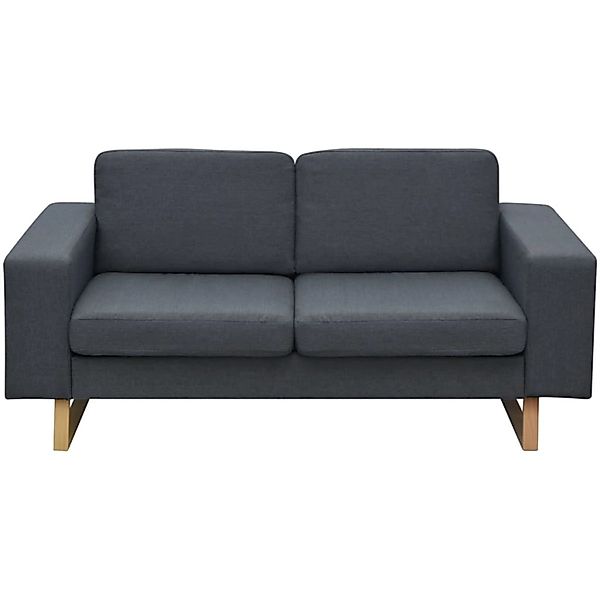 vidaXL 2-Sitzer Sofa Stoff Dunkelgrau Modell 1 günstig online kaufen