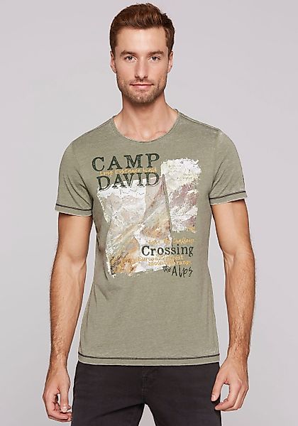 CAMP DAVID T-Shirt, mit offenen Kanten günstig online kaufen