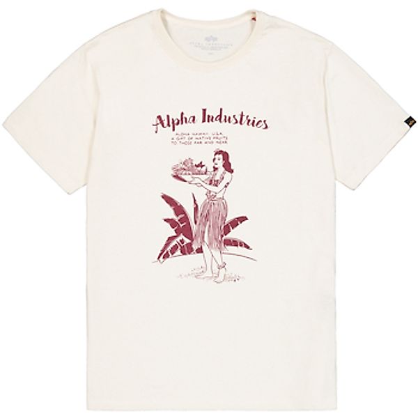 Alpha Industries  T-Shirts & Poloshirts Alpha Hawaii T - vintage white günstig online kaufen