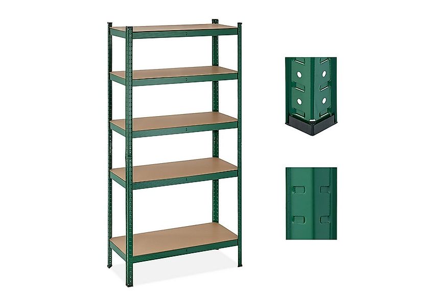 relaxdays Schwerlastregal Grünes Schwerlastregal mit 5 Ebenen günstig online kaufen