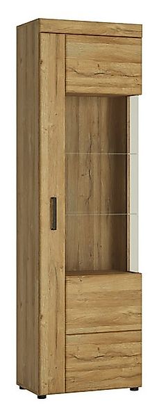 freiraum Glasvitrine CORTINA in Grandson Eiche Dekor - 58x195x37,4 (BxHxT) günstig online kaufen