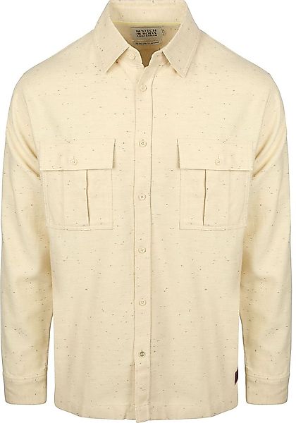 Scotch and Soda Melange Overshirt Beige - Größe M günstig online kaufen