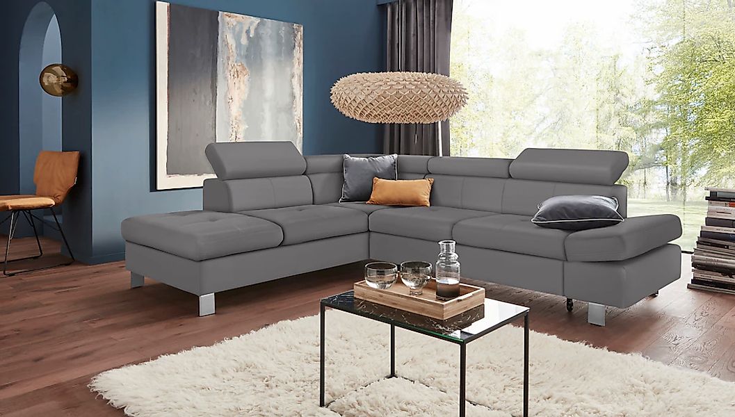 exxpo - sofa fashion Ecksofa "Fiji, L-Form", mit Kopf- bzw. Rückenverstellu günstig online kaufen