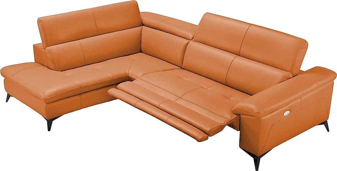 Egoitaliano Ecksofa "Martine", mit Ottomane, elektrischer Relaxfunktion und günstig online kaufen