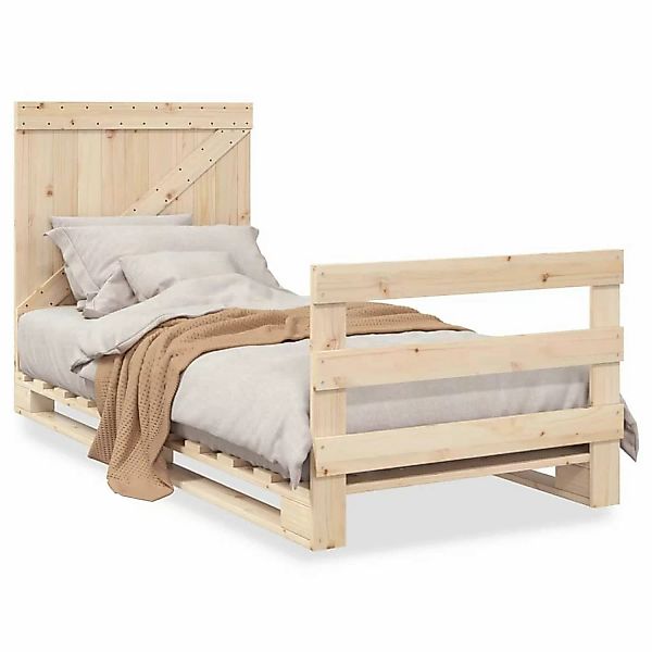 vidaXL Massivholzbett mit Kopfteil 90x200 cm Kiefer2096776 günstig online kaufen