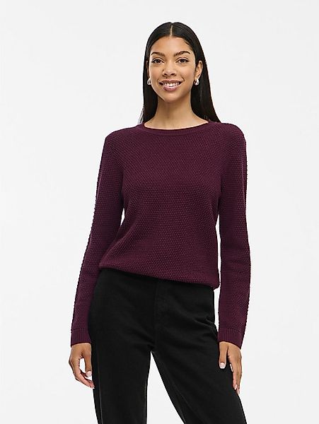 Vila Rundhalspullover VIDALO O-NECK L/S KNIT TOP- NOOS Baumwolle, regular f günstig online kaufen