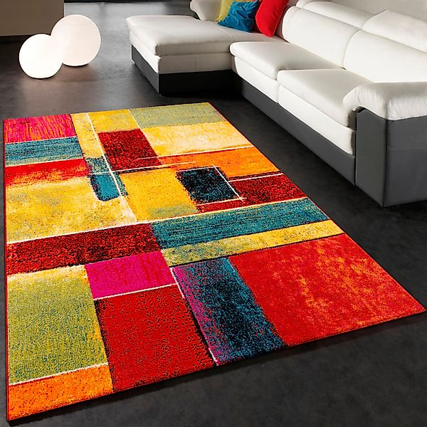 Paco Home Teppich »Canvas 783«, rechteckig, 16 mm Höhe, Kurzflor, modernes günstig online kaufen