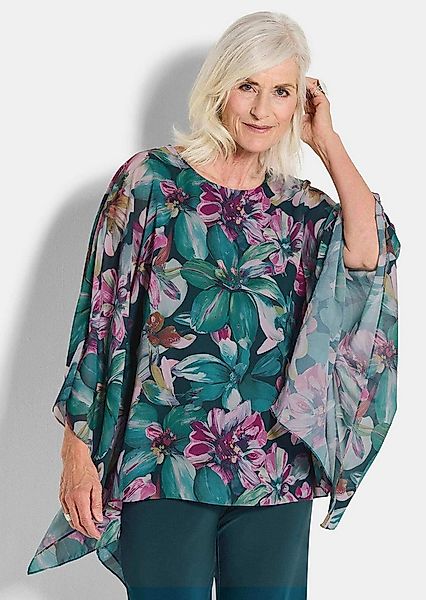 GOLDNER Tunika Blusenshirt mit Überwurf aus Chiffon günstig online kaufen