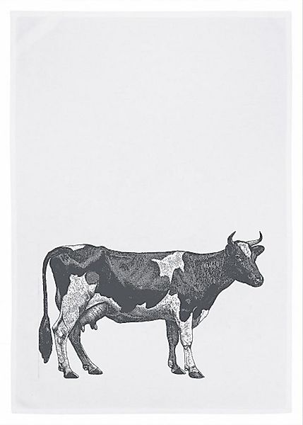 17,30 Hamburg Geschirrtuch KUH, Weiß/Grau, (1-tlg), 50x70cm, Siebdruck günstig online kaufen