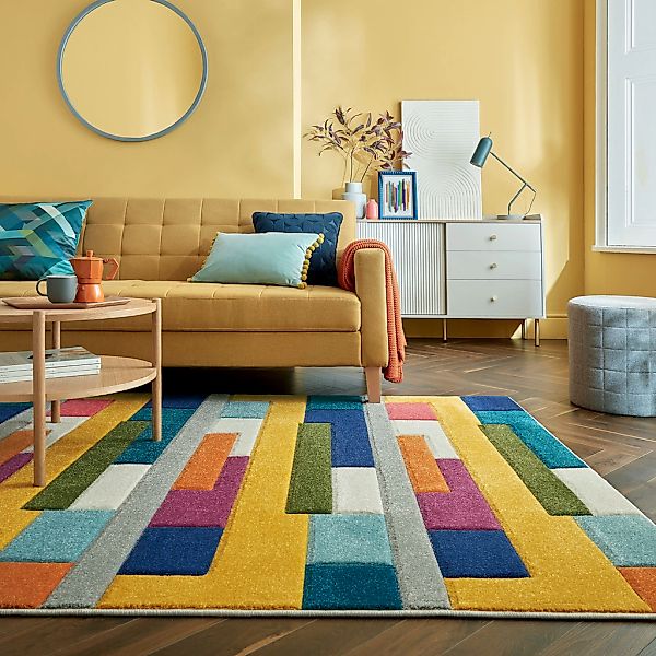 FLAIR RUGS Teppich "Spectrum" rechteckig 8 mm Höhe Handgeschnitzt Teppich günstig online kaufen