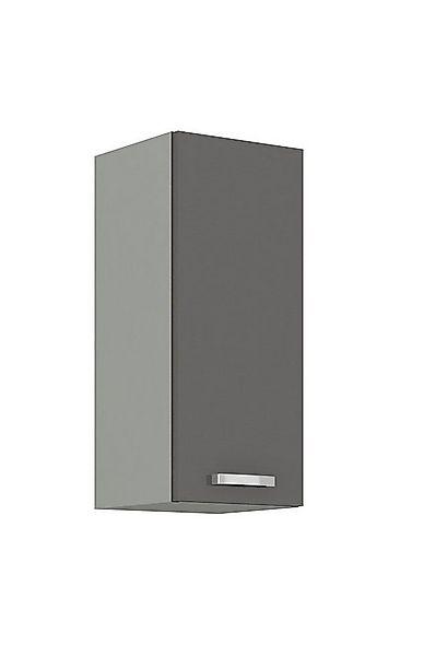Küchen-Preisbombe Hängeschrank 30 cm Küche Bianca Grey Grau Hochglanz Küche günstig online kaufen
