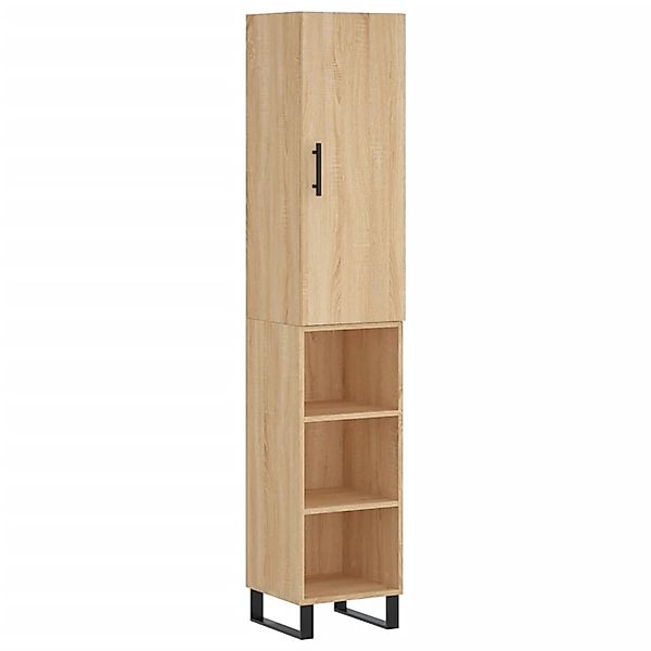 vidaXL Highboard Sonoma-Eiche 34,5x34x180 cm Holzwerkstoff 3199004 günstig online kaufen