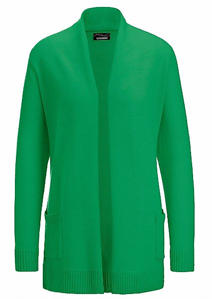 GOLDNER Strickjacke "Langarm Cardigan aus Merino" Schalkragen günstig online kaufen