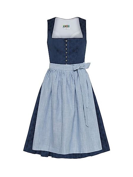 Berwin Dirndl Dirndl aus Baumwolldruck mit Streifenschürze (Einzelstück) günstig online kaufen